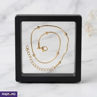 Minimalist Gold Colour Tone Bead Anklet For Women  25cm Delicate Chain Anklet With Box Buy Jewellery Online for specialGifts