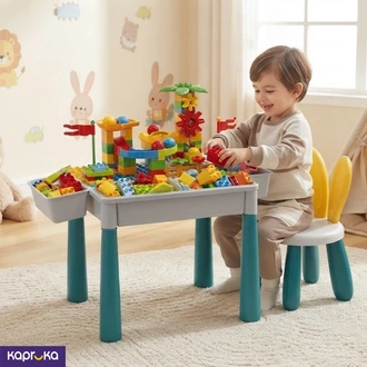 Kids Multi Functional Building Blocks Table With 104 Pcs Blocks  Online for none