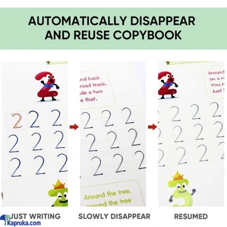 4pcs Large Magic Practice Copy Books For Kids Reusable Grooved H  Online for none