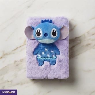 Stitch Plush Lavender Notebook Soft Faux Fur Diary With 3d Cartoon Doll Buy childrens Online for specialGifts