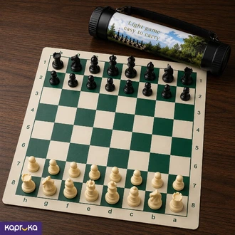 Roll Up Chess Board Mat 13 Inch Portable Travel Chess Set With 3  Online for none