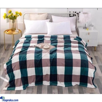 Printed Blanket Checks Thicken Bed Sheet  Online for none