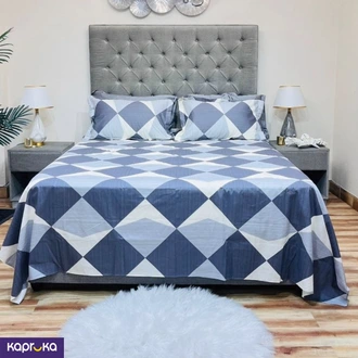 3q Luxurious Queen Size Printed Bed Sheet And 2 Matching Pillow  Online for none