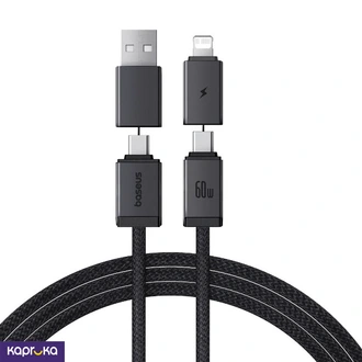 Baseus 60W 2-in-2 Fast Charging Cable USB-C n Lightning 1m  Online for none