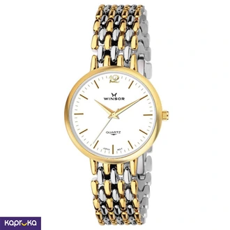 Winsor Flr09 Two Tone Gold White Dial Ladies Watch  Online for none