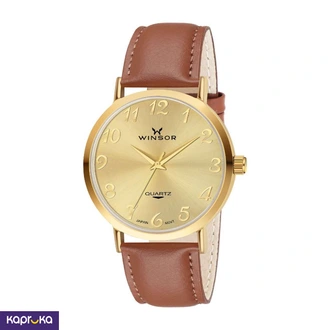 Winsor 1336 Leather Belt Gents Watch Brown Belt Gold Dial Buy Jewellery Online for specialGifts