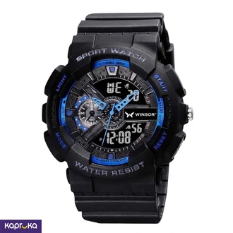 Winsor Sports Watch Blue Waterproof Digital Analog Model 1688RB Buy Jewellery Online for specialGifts