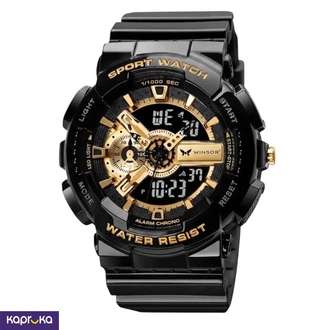 Winsor Sports Watch Gold Waterproof Digital Analog Model 1688rb Buy Jewellery Online for specialGifts