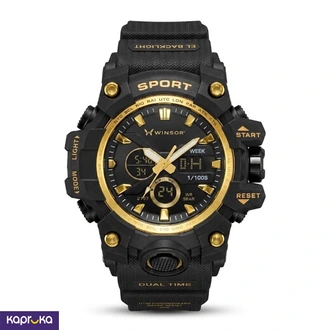 Winsor Waterproof Digital Sports Watch Gold And Black 2197rb Buy Jewellery Online for specialGifts