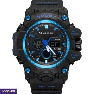 Winsor Waterproof Blue And Black Analog Digital Sports Watch Waterproof 2197rb Buy Jewellery Online for specialGifts