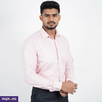 Signature Men S Formal Slim Fit Light Pink Long Sleeve Shirt  Online for none