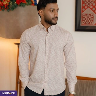 Signature Men S Casual Slim Fit Printed Long Sleeve Shirt  Online for none