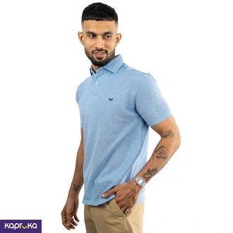 Signature Mens Regular Fit Blue Color Half Sleeve Polo Tshirt Buy H S Marketing Pvt Ltd Online for CLOTHING