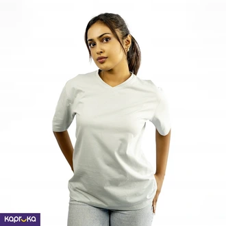 Signature Women S Cotton V Neck Ice Gray T Shirt Buy Clothing and Fashion Online for specialGifts