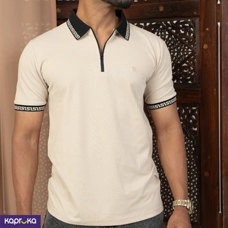 Signature Men S Regular Fit Beige Color Polo T Shirt Buy Signature Online for specialGifts
