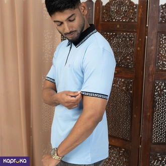 Signature Men S Regular Fit Light Blue Polo T Shirt Buy Signature Online for specialGifts