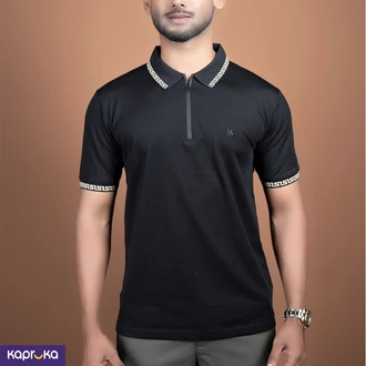 Signature Men S Regular Fit Black Polo T Shirt  Online for none