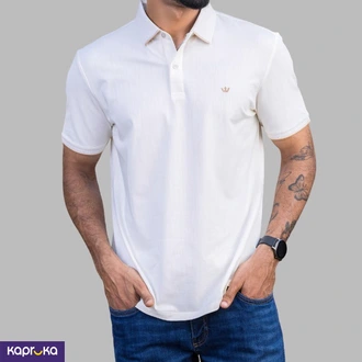Signature Icon Mens Regular Fit Light Beige Polo Tshirt Buy Clothing and Fashion Online for specialGifts