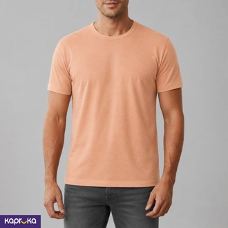 Signature Men S Crew Neck Regular Fit Light Orange T Shirt  Online for none