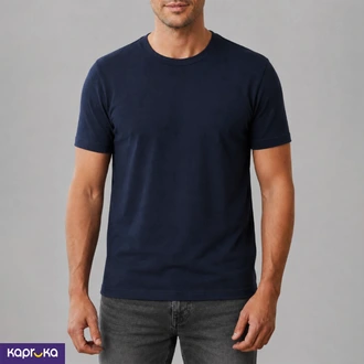 Signature Men S Crew Neck Regular Fit Navy Blue T Shirt  Online for none