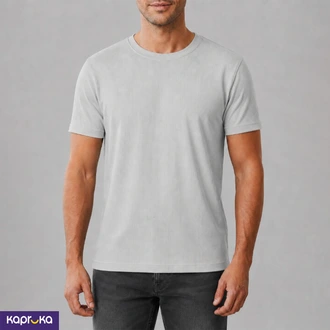 Signature Men S Crew Neck Regular Fit Light Gray T Shirt  Online for none