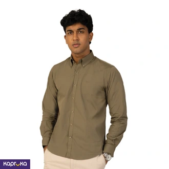 Men`s Slim Fit Army Green Long Sleeve Shirt - Signature Sri Lanka  Online for none