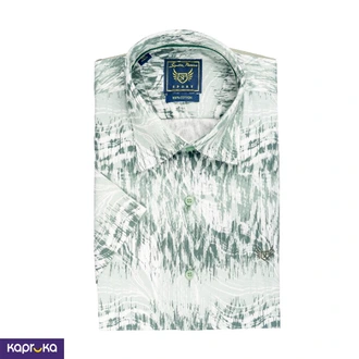 Signature Men S Casual Green Printed Short Sleeve Shirt  Online for none