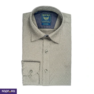 Signature Men S Casual Gray Printed Long Sleeve Shirt  Online for none