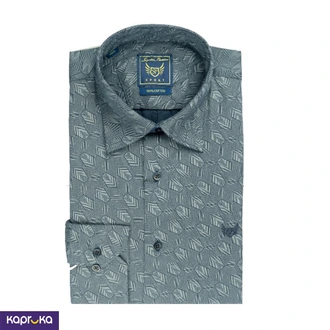 Signature Men S Casual Dark Blue Printed Long Sleeve Shirt  Online for none