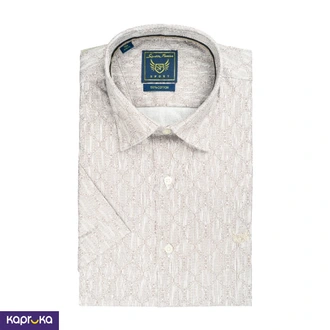 Signature Mens Casual Brown Printed Short Sleeve Shirt  Online for none