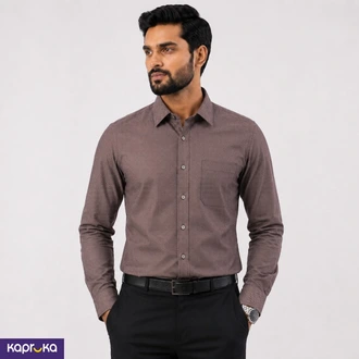 Signature Mens Slim Fit Dark Maroon Formal Shirt  Online for none
