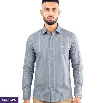 Signature Men S Slim Fit Casual Stripe Long Sleeve Shirt Buy Signature Online for CLOTHING