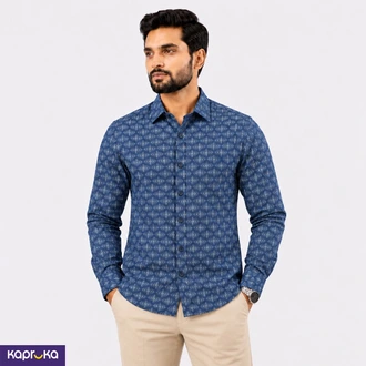 Signature Men S Casual Slim Fit Printed Long Sleeve Shirt Buy Signature Online for CLOTHING