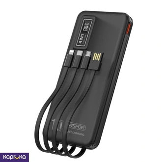 Aspor A300 10000mah 4in1 Power Bank Bult In Cables Buy fixla Online for specialGifts