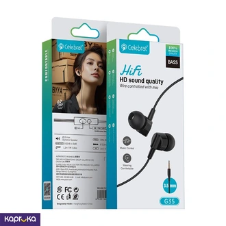 Celebrat G35 Wired Hifi HD Sound Quality Earphones  Online for none