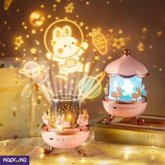 The Bunny Carousel Night Light Projector 360 Rotating Led Lamp  Online for none