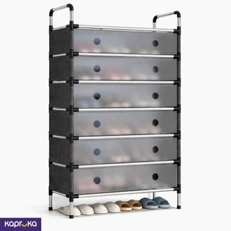 Large Capacity 7 Tier Dustproof Shoe Storage Rack With Cover  Online for none