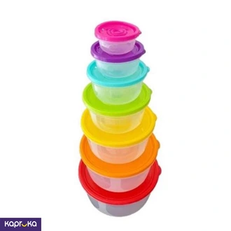 Multicolor 7 Pcs Round Shape Storage Container Basket Set  Online for none