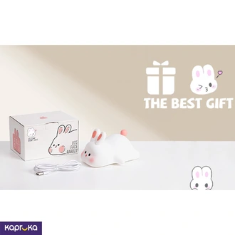 Big Face Cute Rabbit Rechargeable Silicone Night Light With Touch Control Buy Blue Online for GIFTSET