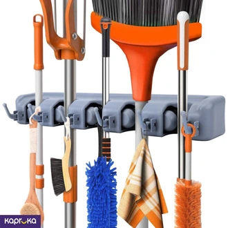 Broom Holder Wall Mounted Broom Mop Holder With Hooks Buy Blue Online for HOUSEHOLD