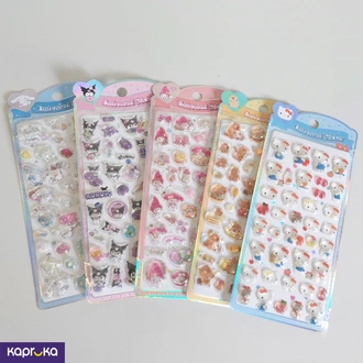 Embossed Sticker Set - 5 Cartoon Character Cards Sri Lanka  Online for none