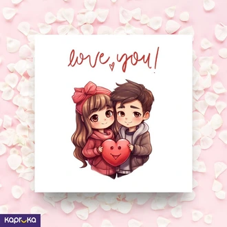 Love You Mini Greeting Card  Online for none