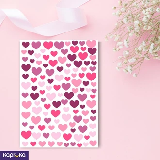 Heart Pattern Mini Greeting Card  Online for none