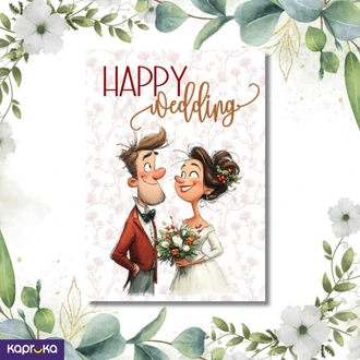 Happy Wedding Greeting Card  Online for none