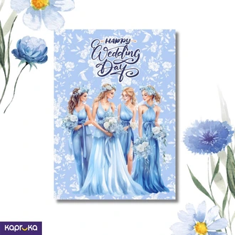 Happy Wedding Day Greeting Card  Online for none