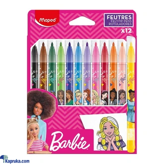 Maped Barbie Felt Tip Pens 12  Online for none