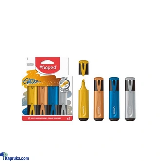 Maped Fluo`peps Highlighter Metalic Colours X 4  Online for none