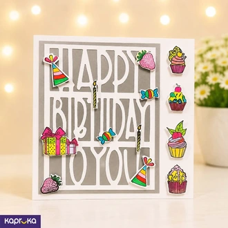 Happy Birthday Greeting Card - Handmade 3D Sweet Design Sri Lanka  Online for none