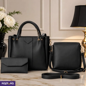 Elegant 3 Piece Handbag Set Black  Online for none
