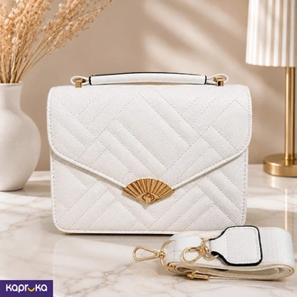 Lavender Quilted Handbag with Gold Twist-Lock - Sri Lanka  Online for none